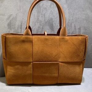 Bottega inspired suede tote bag